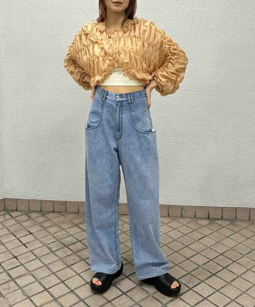 KBF / ケービーエフ シャツ・ブラウス | マルチWAYシャーリングブラウス | 詳細9