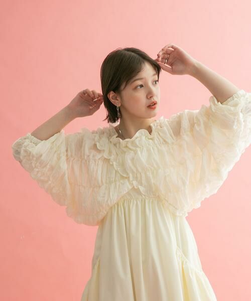 KBF / ケービーエフ シャツ・ブラウス | マルチWAYシャーリングブラウス | 詳細17