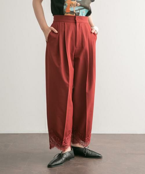 KBF / ケービーエフ その他パンツ | レースヘムクロップドパンツ | 詳細1