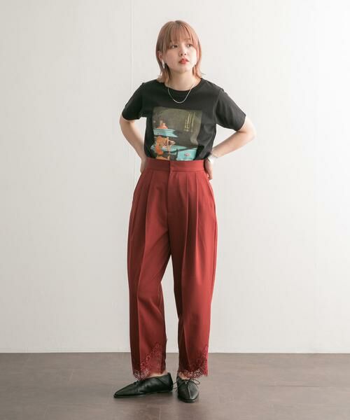 KBF / ケービーエフ その他パンツ | レースヘムクロップドパンツ | 詳細4