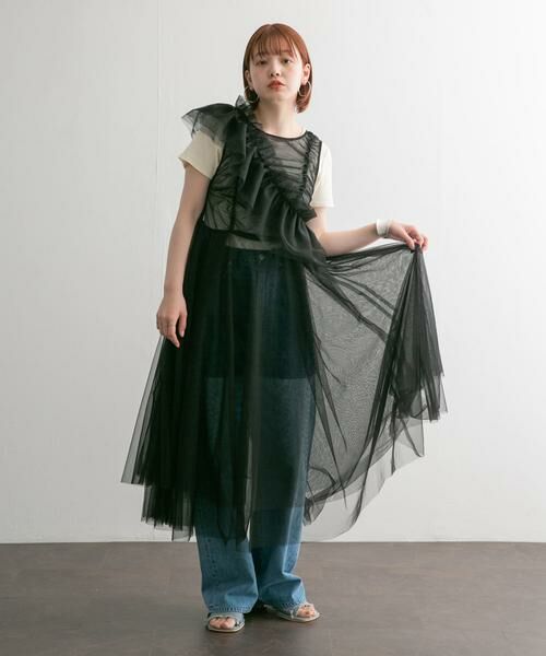 KBF / ケービーエフ ワンピース | フリルSETチュールワンピース | 詳細14