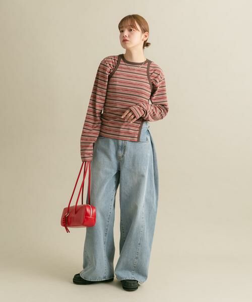 KBF / ケービーエフ Tシャツ | ボーダータンクトップSETトップス | 詳細5