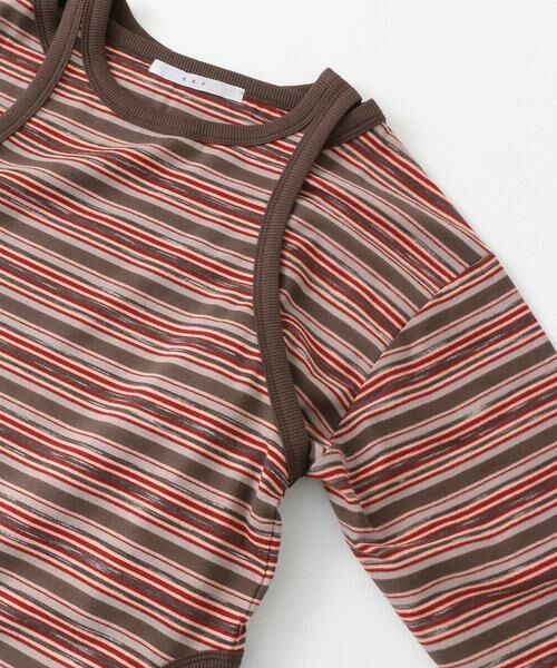 KBF / ケービーエフ Tシャツ | ボーダータンクトップSETトップス | 詳細9