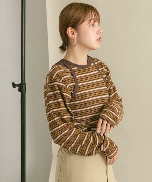 KBF / ケービーエフ Tシャツ | ボーダータンクトップSETトップス | 詳細13