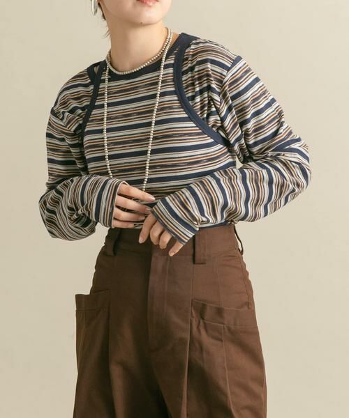 KBF / ケービーエフ Tシャツ | ボーダータンクトップSETトップス | 詳細24