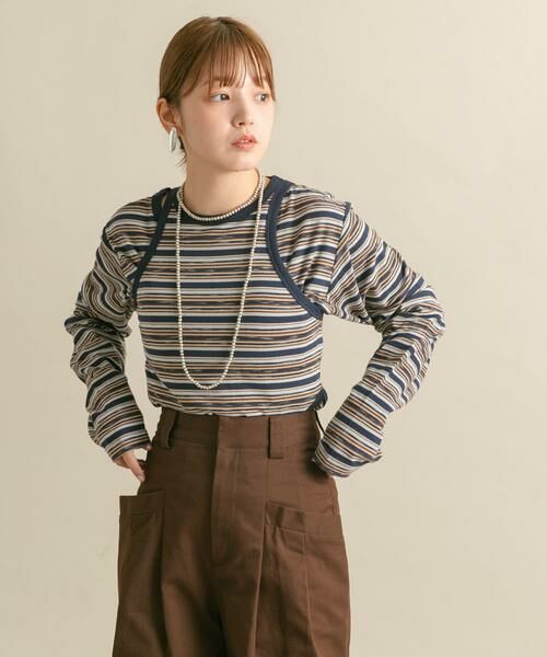 KBF / ケービーエフ Tシャツ | ボーダータンクトップSETトップス | 詳細26