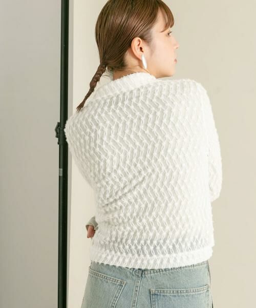 KBF / ケービーエフ Tシャツ | フロントZIPフェザーロングTEE | 詳細3