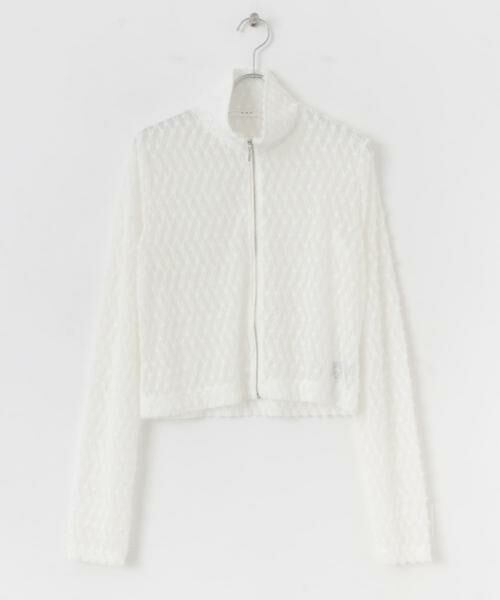 KBF / ケービーエフ Tシャツ | フロントZIPフェザーロングTEE | 詳細8