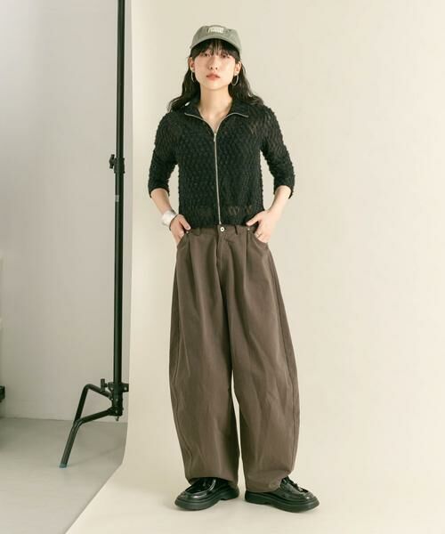 KBF / ケービーエフ Tシャツ | フロントZIPフェザーロングTEE | 詳細18