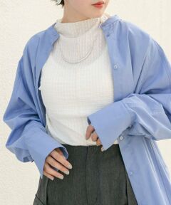 KBF / ケービーエフ Tシャツ | シアーブークレハイネックトップス