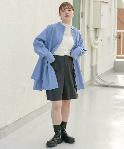 KBF / ケービーエフ Tシャツ | シアーブークレハイネックトップス | 詳細15