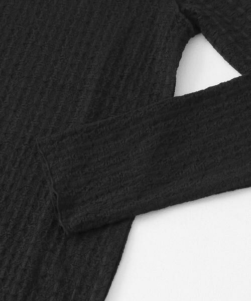 KBF / ケービーエフ Tシャツ | シアーブークレハイネックトップス | 詳細28
