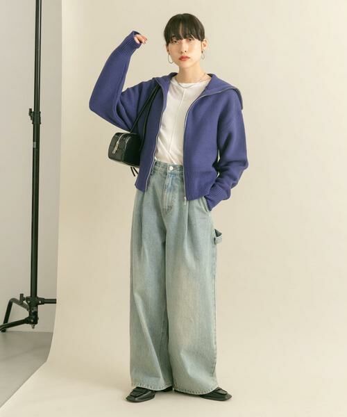 KBF / ケービーエフ ニット・セーター | セーラーカラーZIPニット | 詳細5