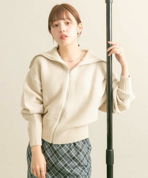 KBF / ケービーエフ ニット・セーター | セーラーカラーZIPニット | 詳細25