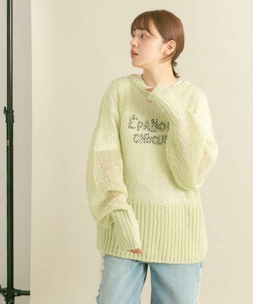 KBF / ケービーエフ ニット・セーター | シースルースパンコールニット | 詳細1