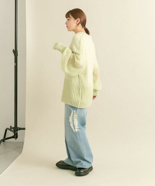 KBF / ケービーエフ ニット・セーター | シースルースパンコールニット | 詳細6