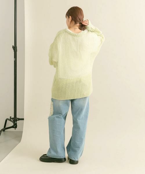 KBF / ケービーエフ ニット・セーター | シースルースパンコールニット | 詳細7