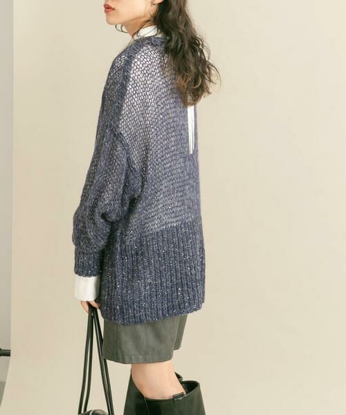 KBF / ケービーエフ ニット・セーター | シースルースパンコールニット | 詳細14