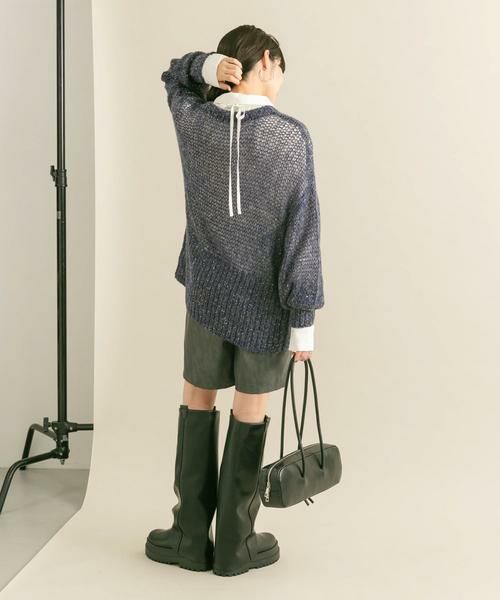 KBF / ケービーエフ ニット・セーター | シースルースパンコールニット | 詳細18