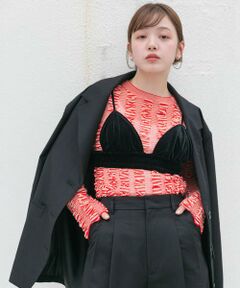 KBF / ケービーエフ ニット・セーター | シャーリングコンパクトニット