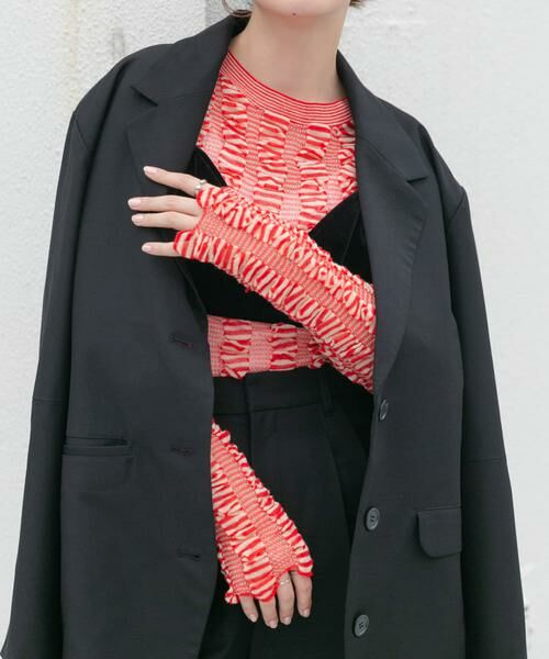 KBF / ケービーエフ ニット・セーター | シャーリングコンパクトニット | 詳細1