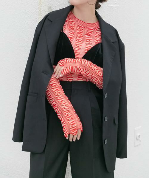 KBF / ケービーエフ ニット・セーター | シャーリングコンパクトニット | 詳細2