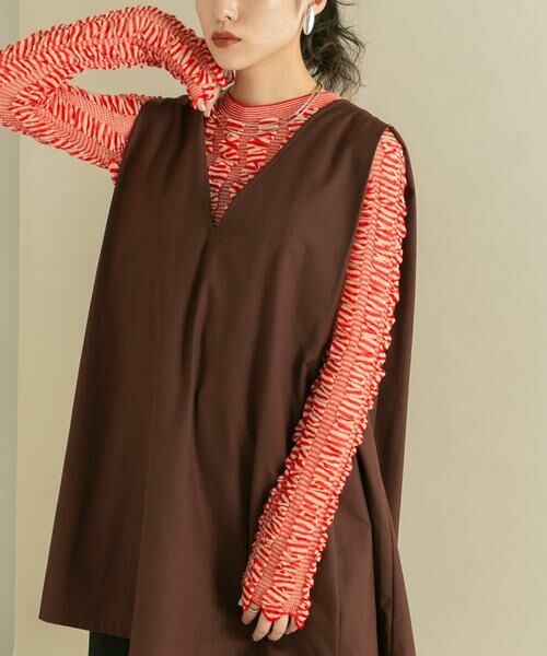 KBF / ケービーエフ ニット・セーター | シャーリングコンパクトニット | 詳細6