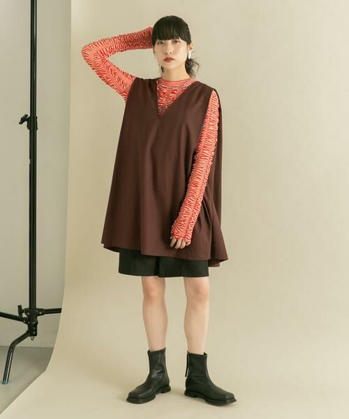 KBF / ケービーエフ ニット・セーター | シャーリングコンパクトニット | 詳細9