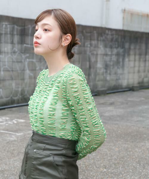 KBF / ケービーエフ ニット・セーター | シャーリングコンパクトニット | 詳細17