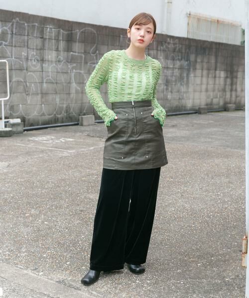 KBF / ケービーエフ ニット・セーター | シャーリングコンパクトニット | 詳細19