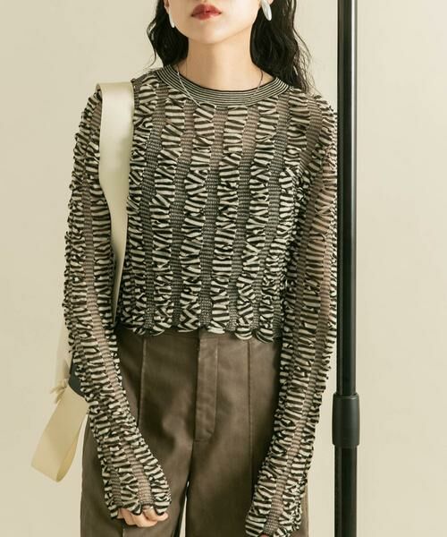 KBF / ケービーエフ ニット・セーター | シャーリングコンパクトニット | 詳細30