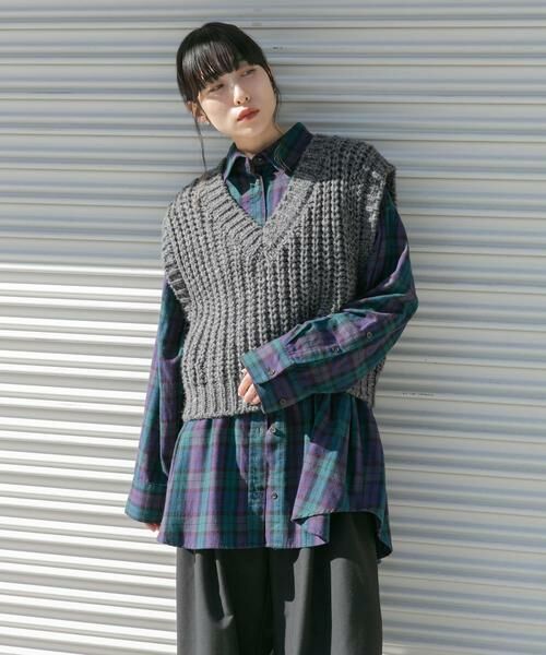 KBF / ケービーエフ シャツ・ブラウス | BIGチェックシャツ | 詳細1