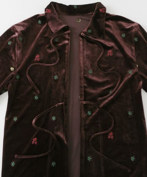 KBF / ケービーエフ その他アウター | フロントリボンベロアガウン | 詳細12