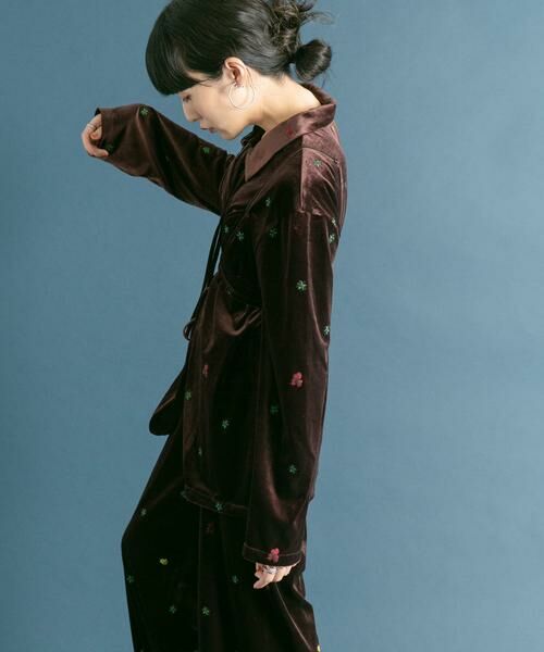 KBF / ケービーエフ その他アウター | フロントリボンベロアガウン | 詳細3