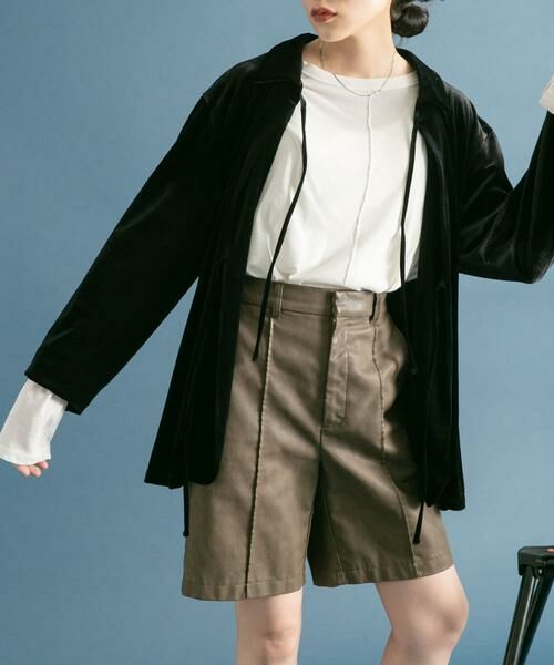 KBF / ケービーエフ その他アウター | フロントリボンベロアガウン | 詳細15