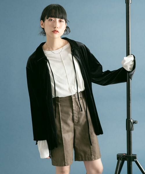 KBF / ケービーエフ その他アウター | フロントリボンベロアガウン | 詳細17