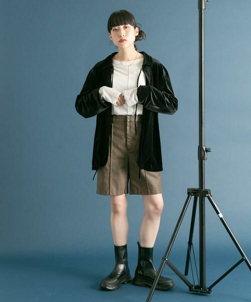 KBF / ケービーエフ その他アウター | フロントリボンベロアガウン | 詳細20