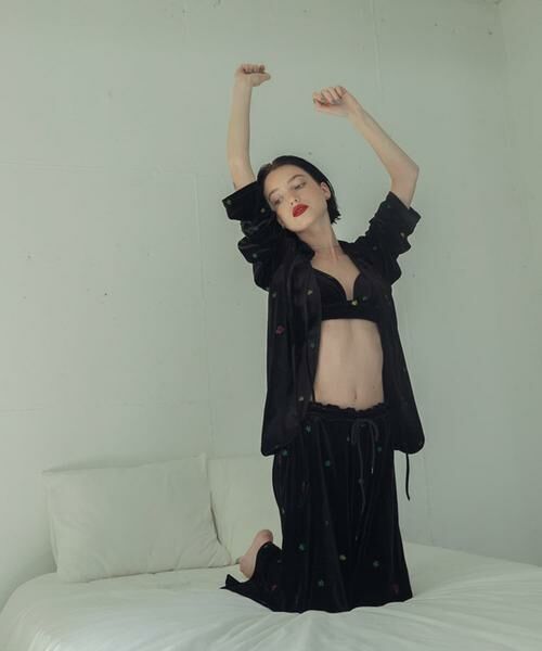 KBF / ケービーエフ その他アウター | フロントリボンベロアガウン | 詳細29