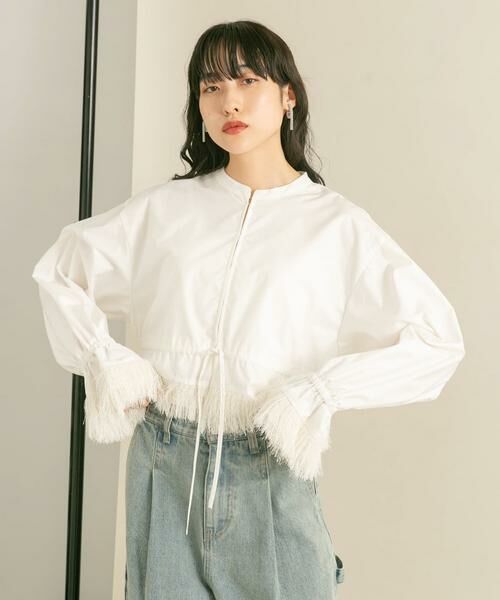 KBF / ケービーエフ シャツ・ブラウス | フリンジドッキングシャツ | 詳細1