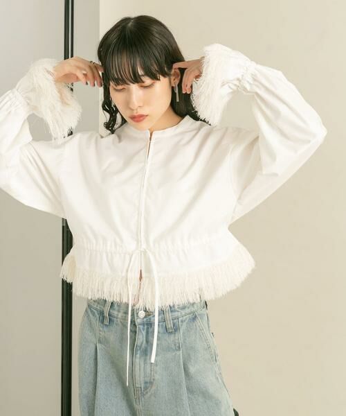 KBF / ケービーエフ シャツ・ブラウス | フリンジドッキングシャツ | 詳細2