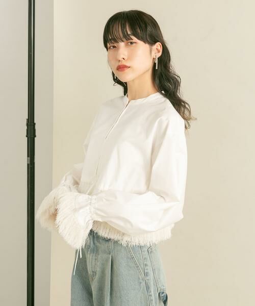 KBF / ケービーエフ シャツ・ブラウス | フリンジドッキングシャツ | 詳細3