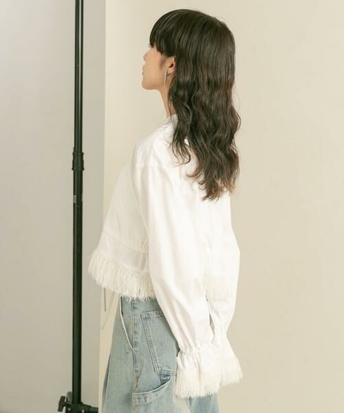 KBF / ケービーエフ シャツ・ブラウス | フリンジドッキングシャツ | 詳細4