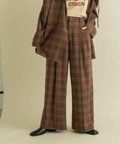 KBF / ケービーエフ その他パンツ | ダブルタックWIDEチェックパンツ