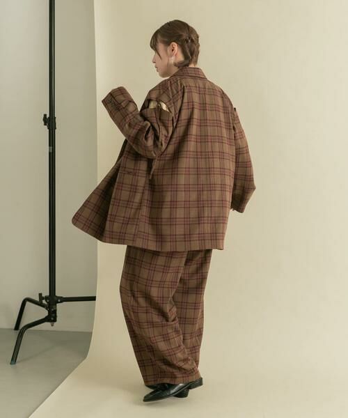 KBF / ケービーエフ その他パンツ | ダブルタックWIDEチェックパンツ | 詳細3