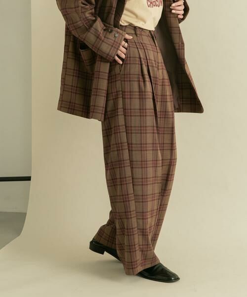 KBF / ケービーエフ その他パンツ | ダブルタックWIDEチェックパンツ | 詳細5