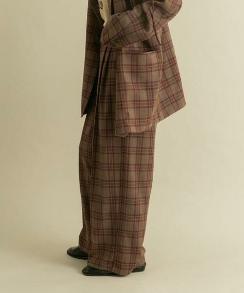 KBF / ケービーエフ その他パンツ | ダブルタックWIDEチェックパンツ | 詳細6
