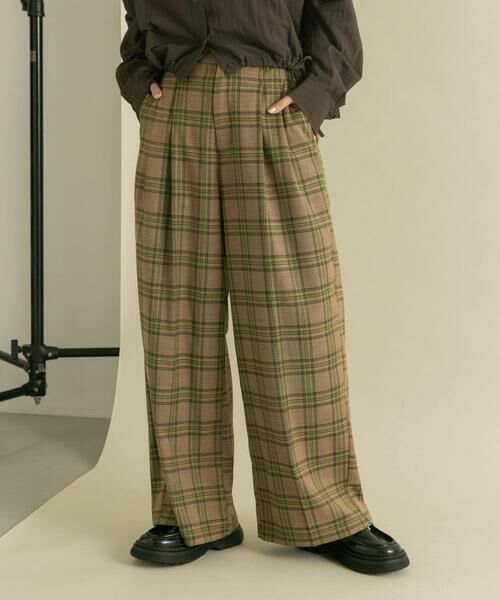 KBF / ケービーエフ その他パンツ | ダブルタックWIDEチェックパンツ | 詳細14