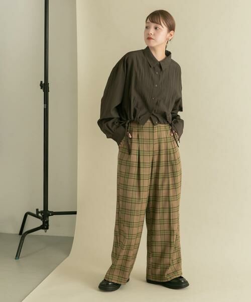 KBF / ケービーエフ その他パンツ | ダブルタックWIDEチェックパンツ | 詳細18