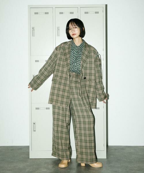 KBF / ケービーエフ その他パンツ | ダブルタックWIDEチェックパンツ | 詳細21