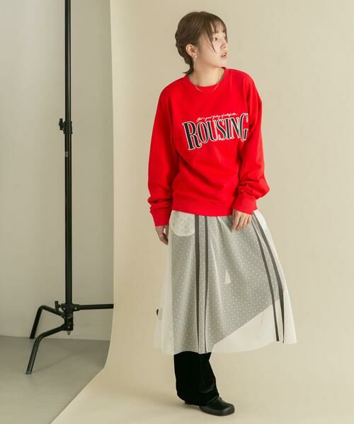 KBF / ケービーエフ スカート | メッシュラインレイヤードスカート | 詳細5